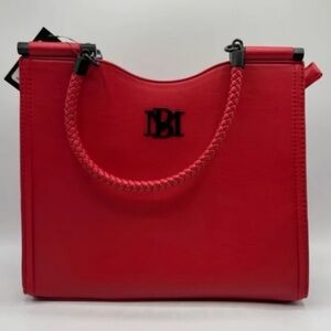 Badgley Mischka vegan leather with braided handles